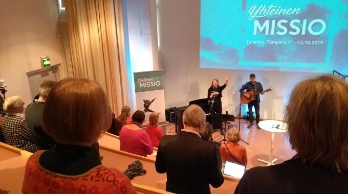 Yhteinen missio -tapahtumassa Tampereella myös musisoitiin.