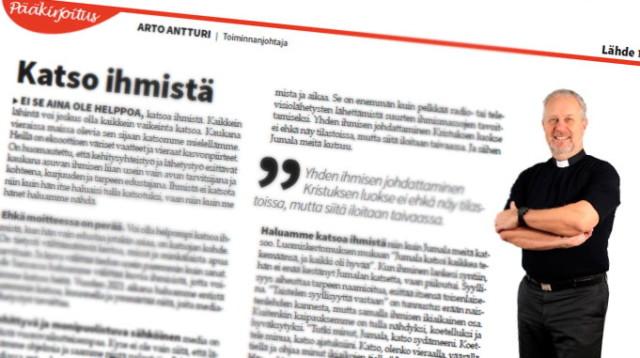 Arto Antturin pääkirjoitus Lähde-lehdessä.