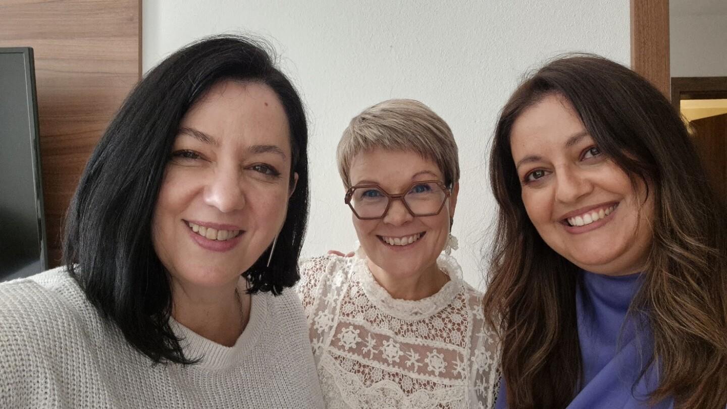 Susie Pek, Miia Kallio ja Sónia Simões.